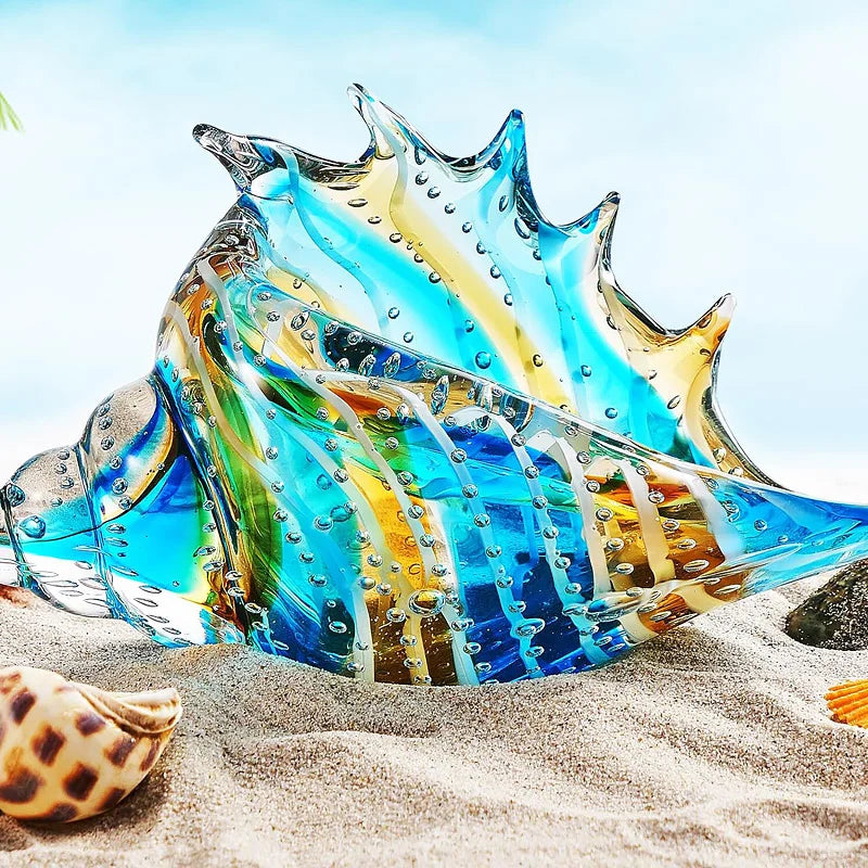 Murano Hand Blown Glass Conch