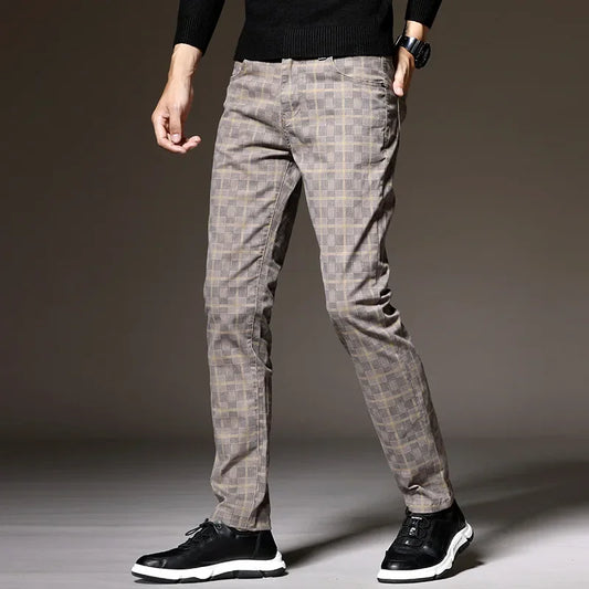 Henry Classic-Fit Stretch Plaid Suit Pants
