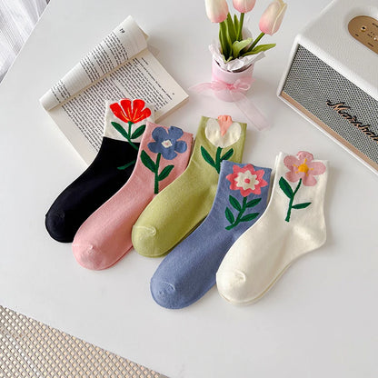 Spring Bloom Floral Socks