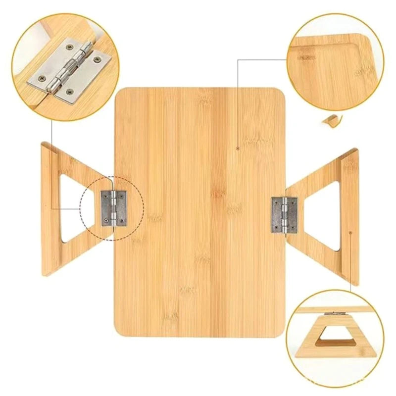 Bamboo Arm Table with Tablet Holder