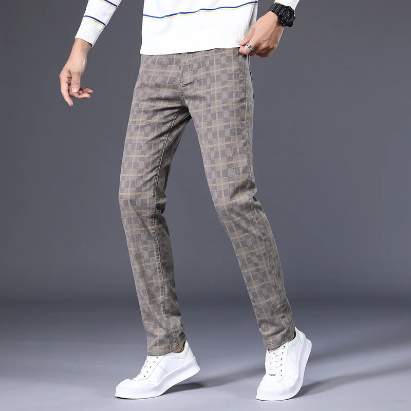 Henry Classic-Fit Stretch Plaid Suit Pants