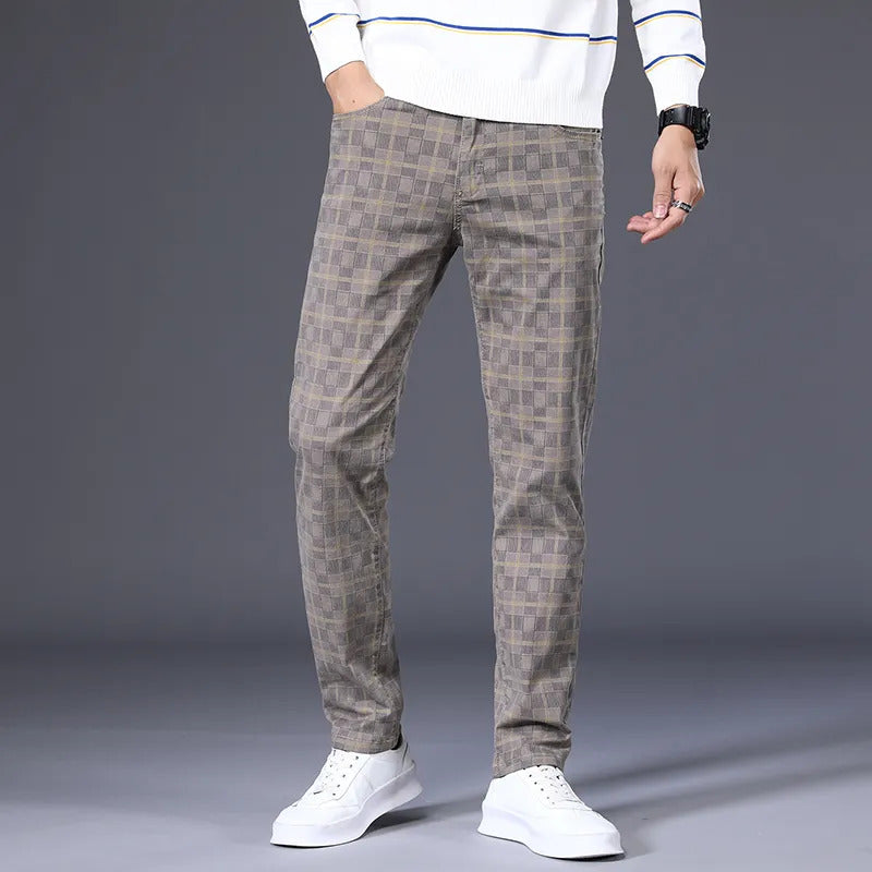 Henry Classic-Fit Stretch Plaid Suit Pants