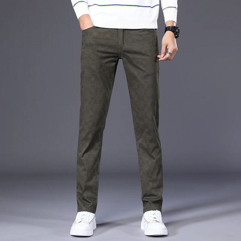 Henry Classic-Fit Stretch Plaid Suit Pants