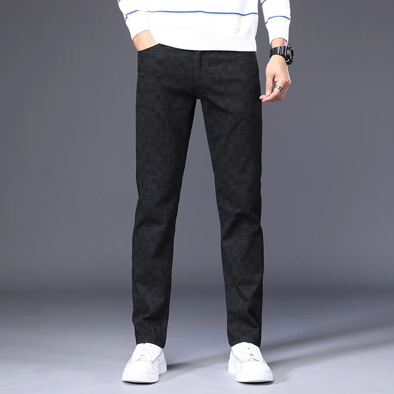 Henry Classic-Fit Stretch Plaid Suit Pants