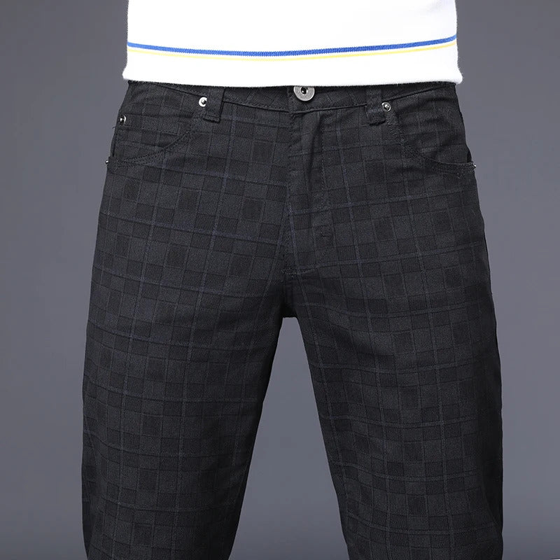 Henry Classic-Fit Stretch Plaid Suit Pants