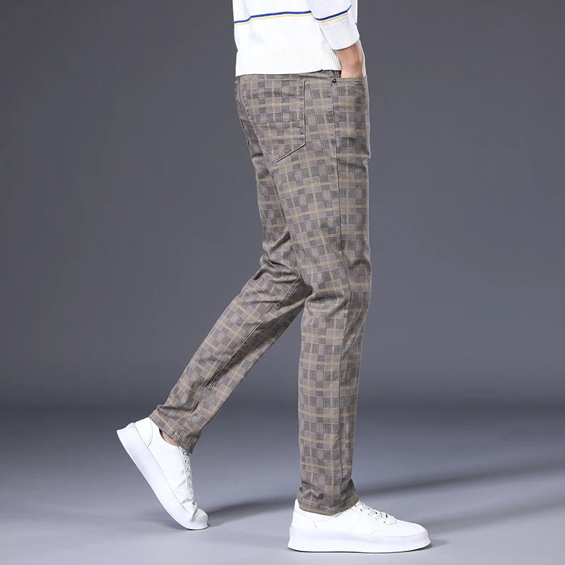 Henry Classic-Fit Stretch Plaid Suit Pants