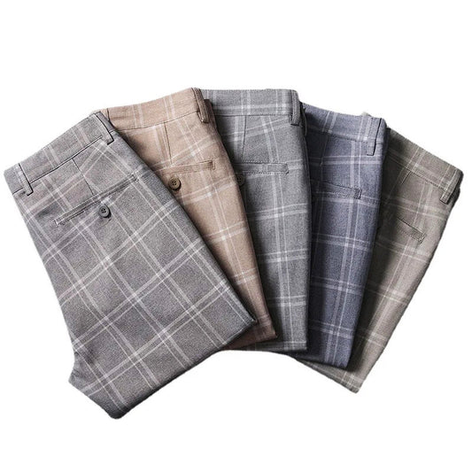 James Classic-Fit Stretch Plaid Suit Pant