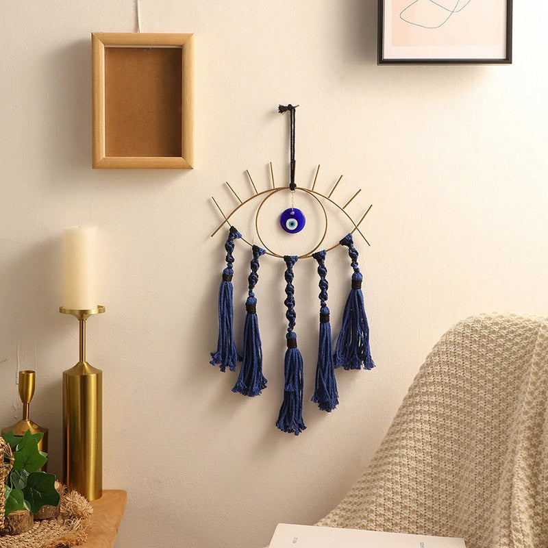 Hanging Macrame Evil Eye Dream Catcher