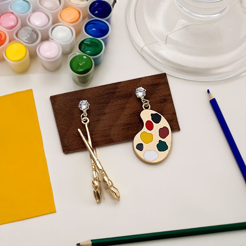 Painter's Palette Drop Earrings
