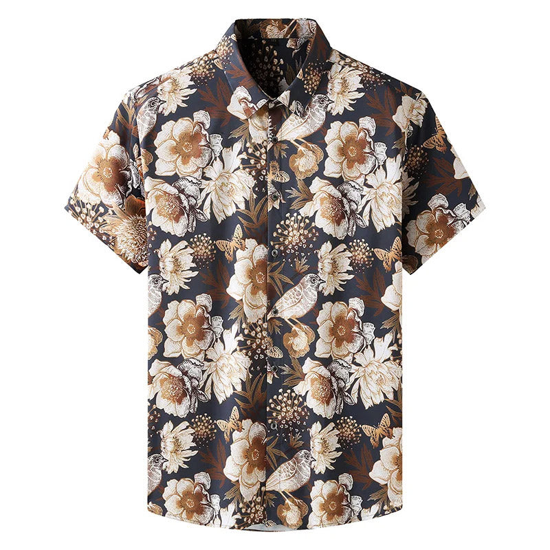 Dan Smith Laahana Collection - Short Sleeve Button-Up Shirt