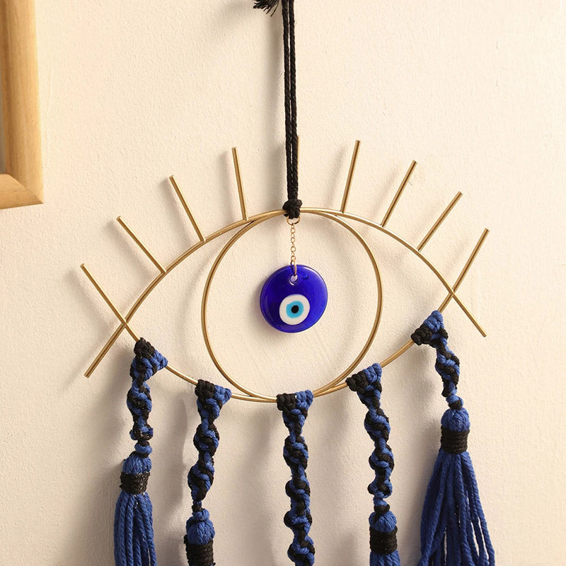 Hanging Macrame Evil Eye Dream Catcher