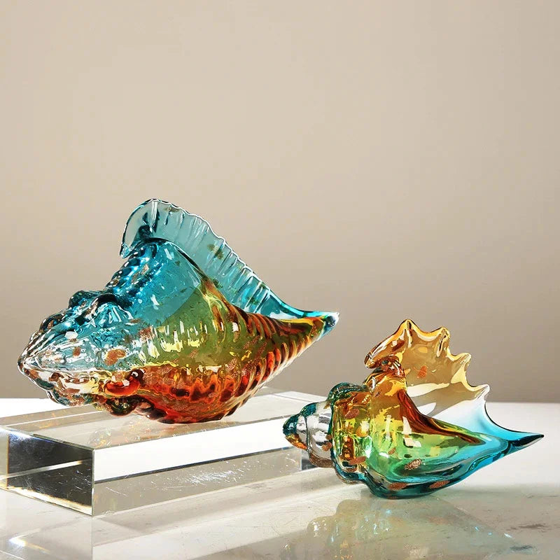Hand Blown Glass Conch
