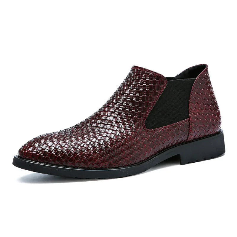 Toby Woven Leather Chelsea Boot