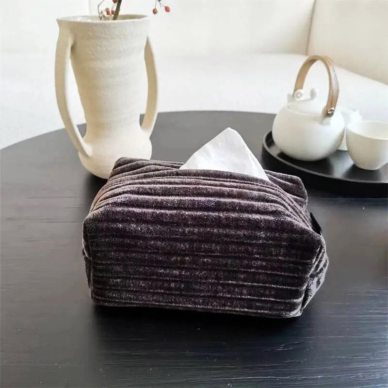 Carrey Corduroy Tissue Holder