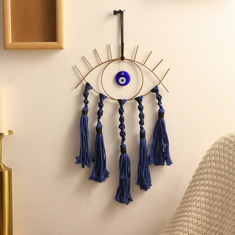 Hanging Macrame Evil Eye Dream Catcher