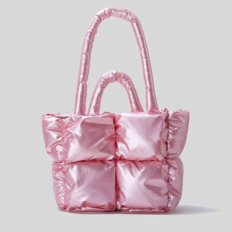 Saffiano Quilted Satin Tote