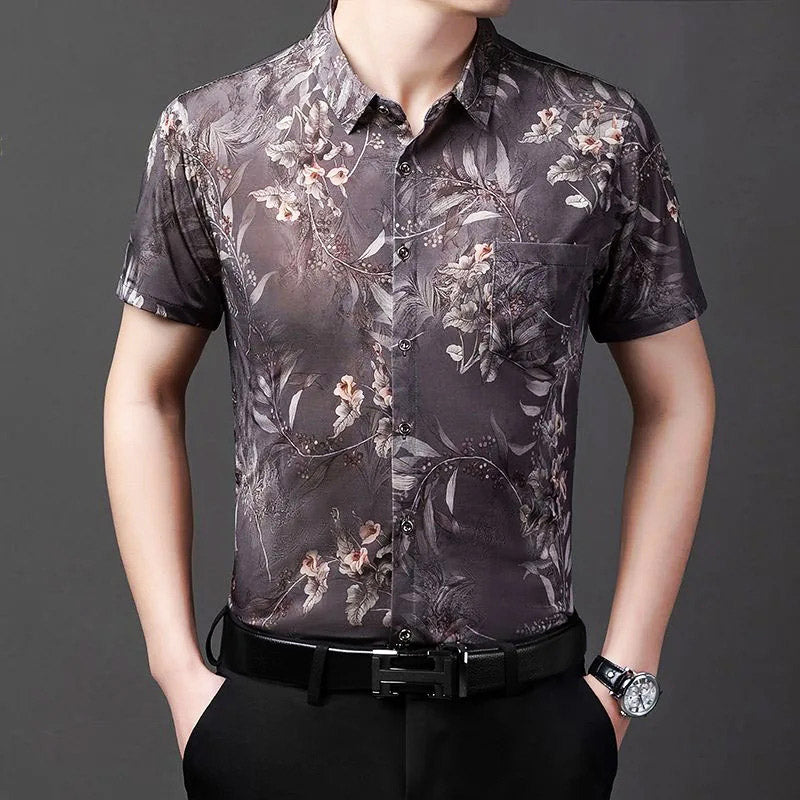Andrei Fiori Laahana Collection - Short Sleeve Button-Up Shirt