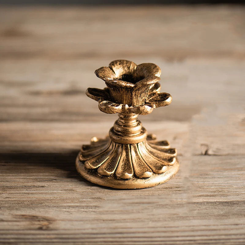 Bronzed French Candlestick Holder