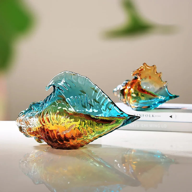 Hand Blown Glass Conch