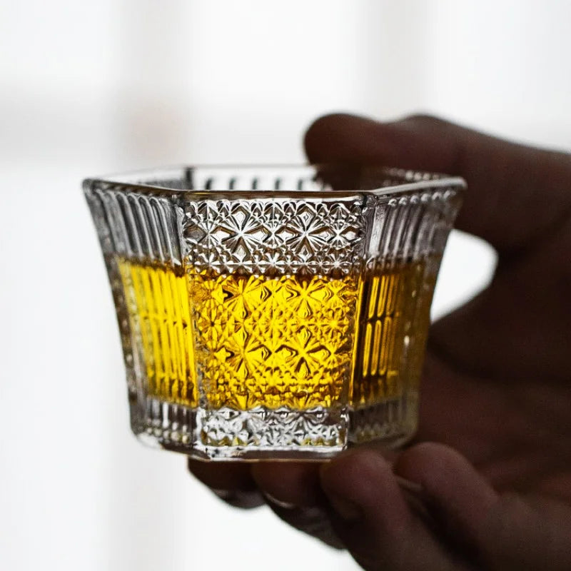 Crystal Hexagon Shot Glass