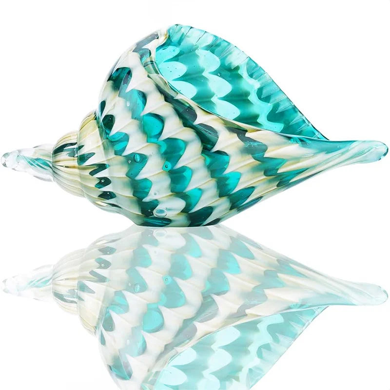 Neptune Hand-Blown Glass Conch