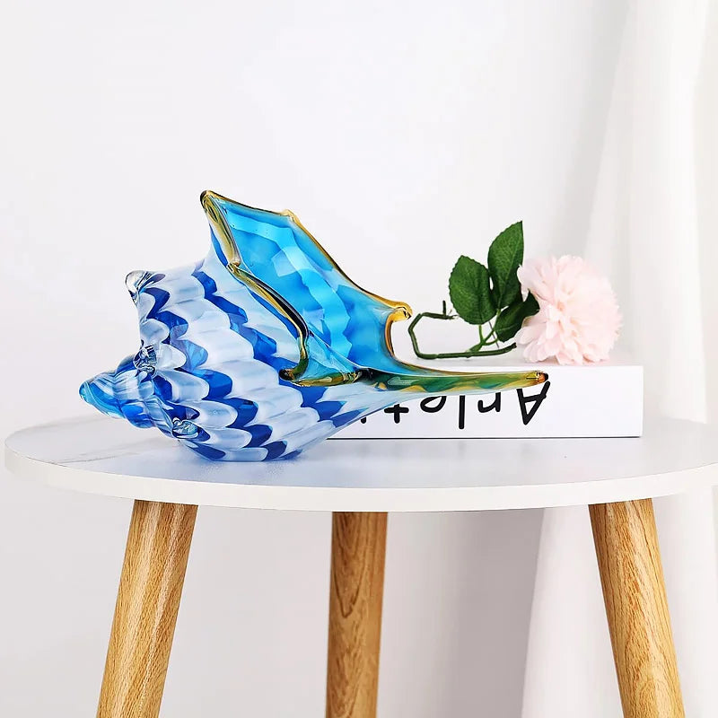 Myrtle Hand-Blown Glass Conch