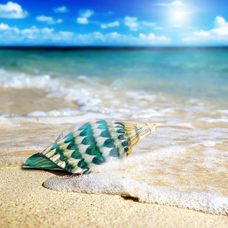Seychelles Art Glass Conch