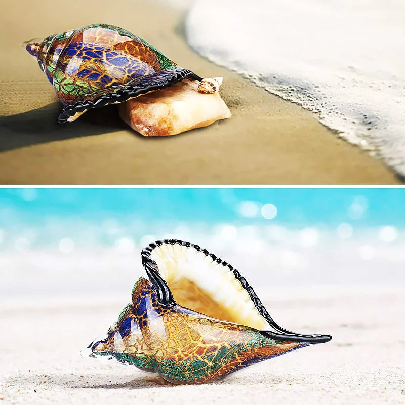 Monterey Hand-Blown Glass Conch