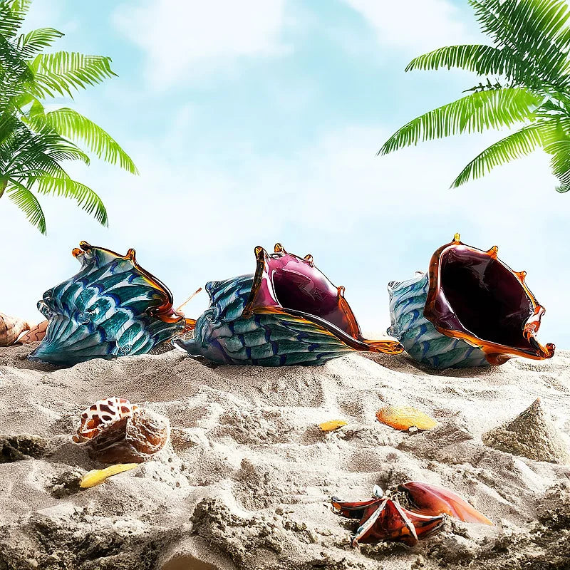 Destin Hand-Blown Glass Conch