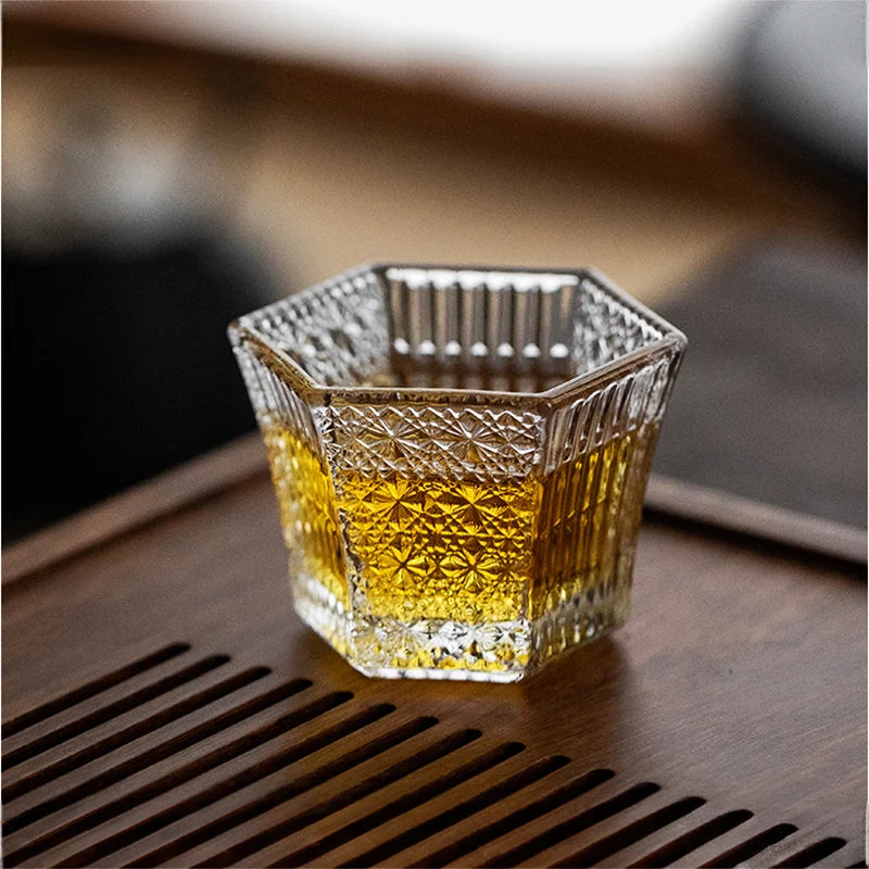 Crystal Hexagon Shot Glass