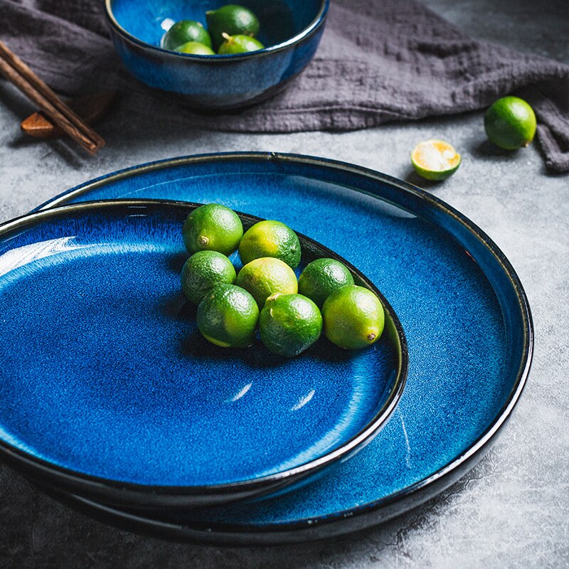 Cobalt Blue Speckled Dinner Plate