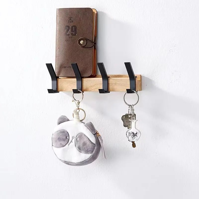 Bamboo Rack with Movable Hooks