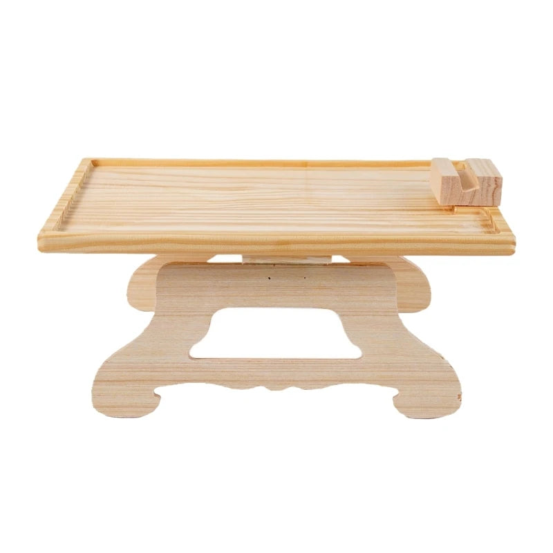 Bamboo Arm Table with Tablet Holder