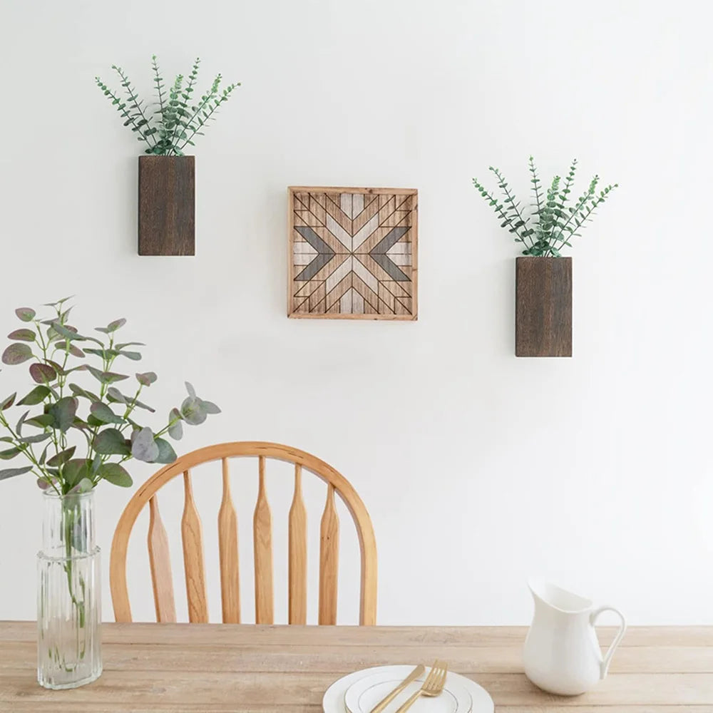 Wooden Wall Vase