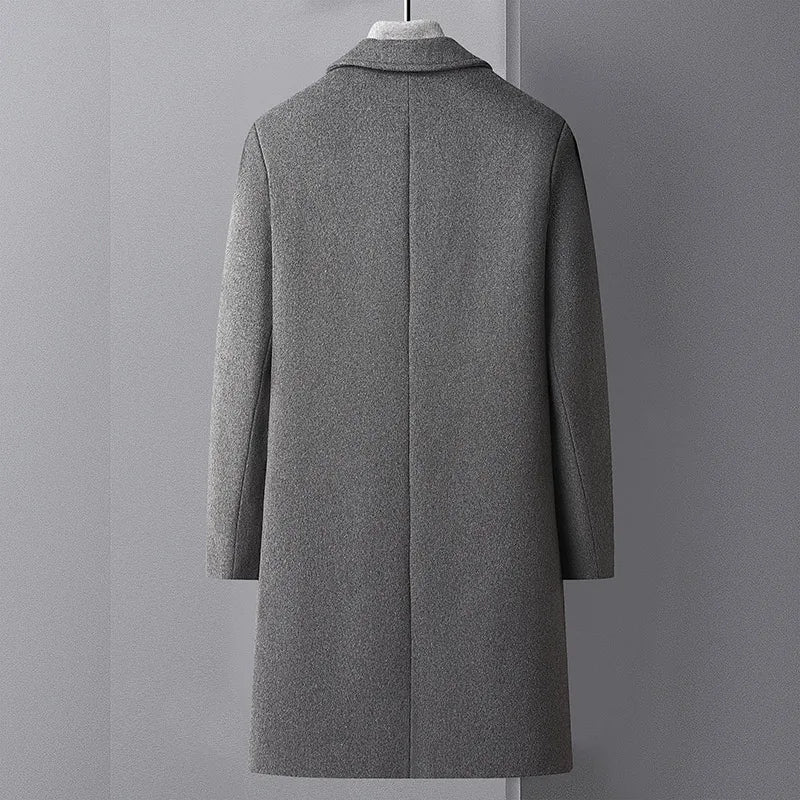 Wool Blend Mid-Length Coat