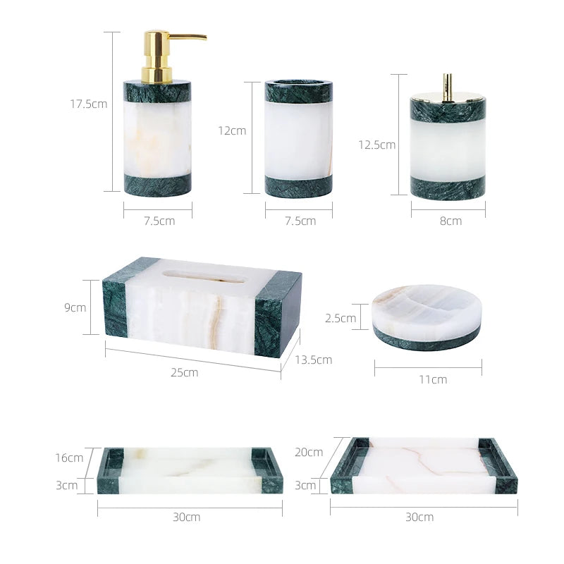 Olivia Luxury Marble Bathroom Set