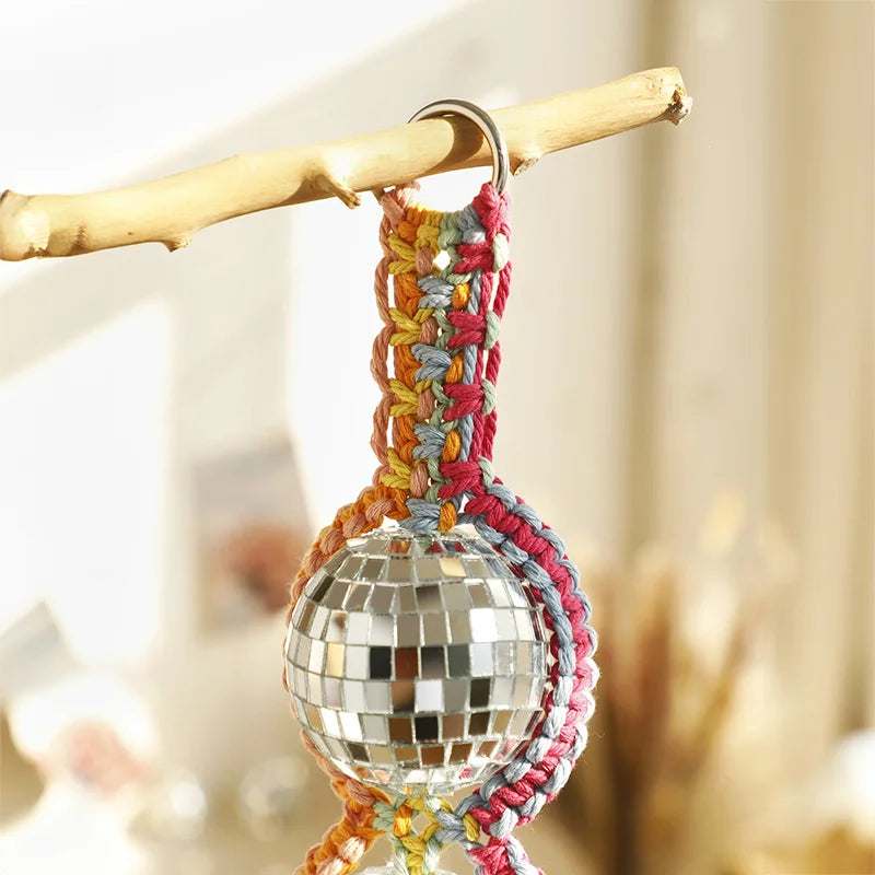 Hanging Macrame Disco Balls