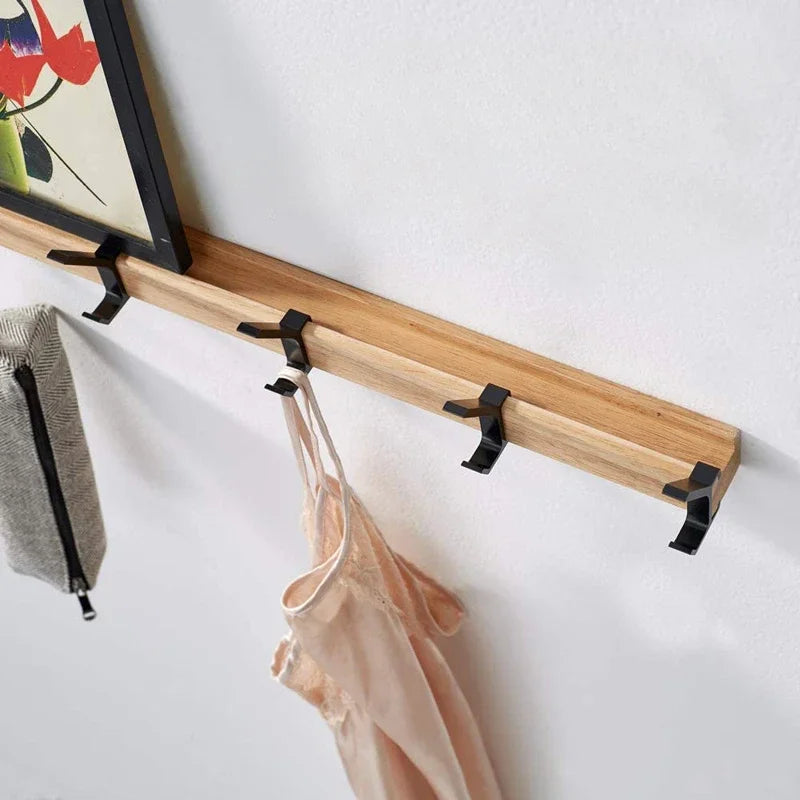 Bamboo Rack with Movable Hooks