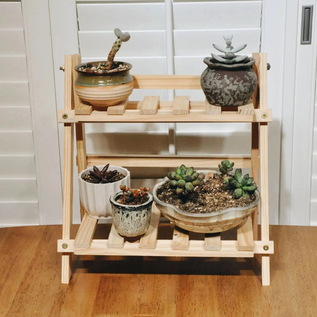 Farm Works 2-Tier Wood Plant Stand