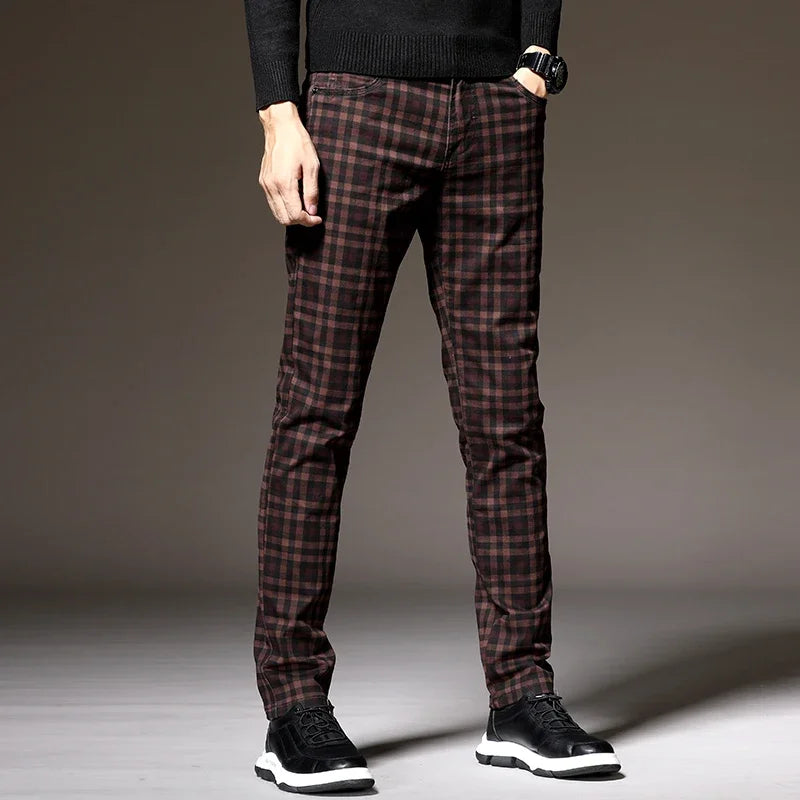 Henry Classic-Fit Stretch Plaid Suit Pants