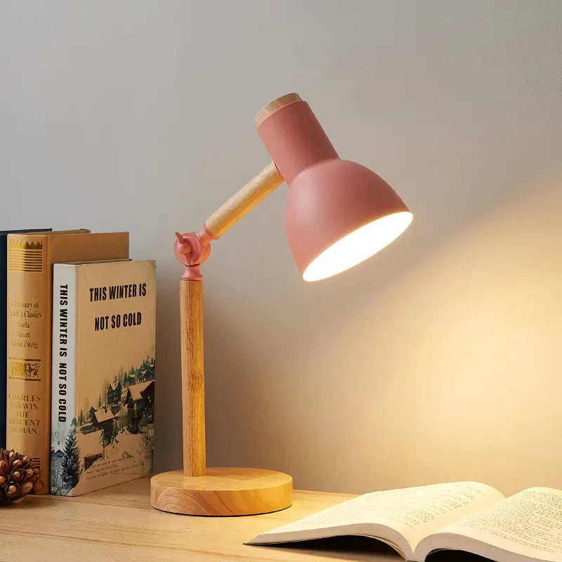 Adjustable Wooden Table Lamp