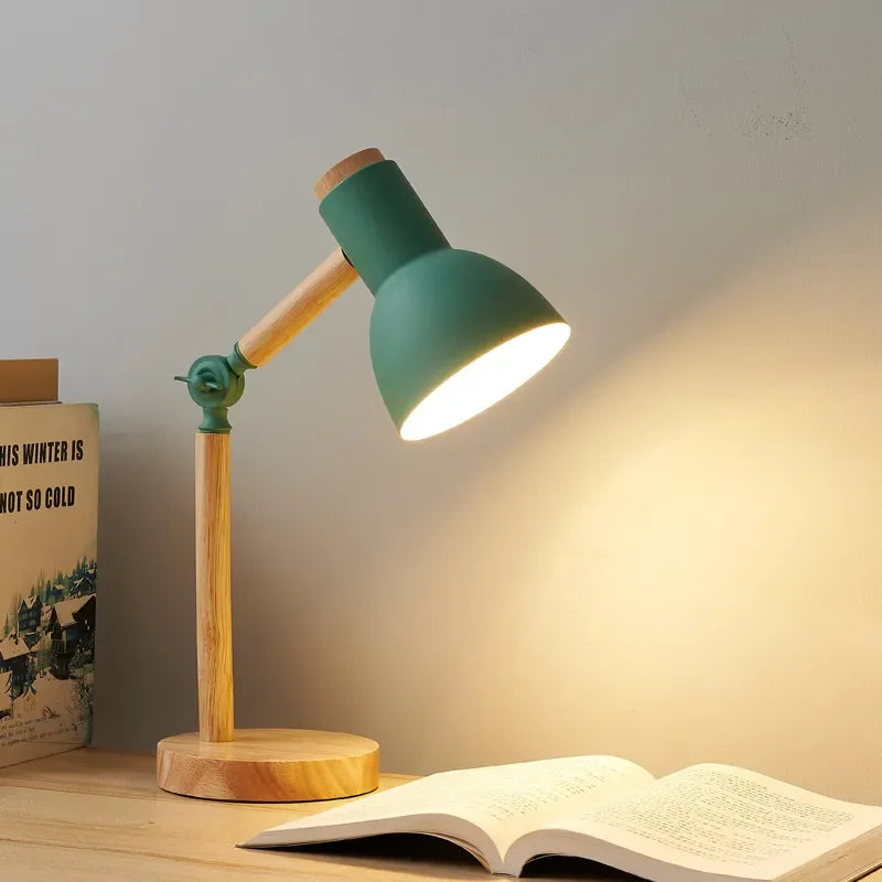 Adjustable Wooden Table Lamp