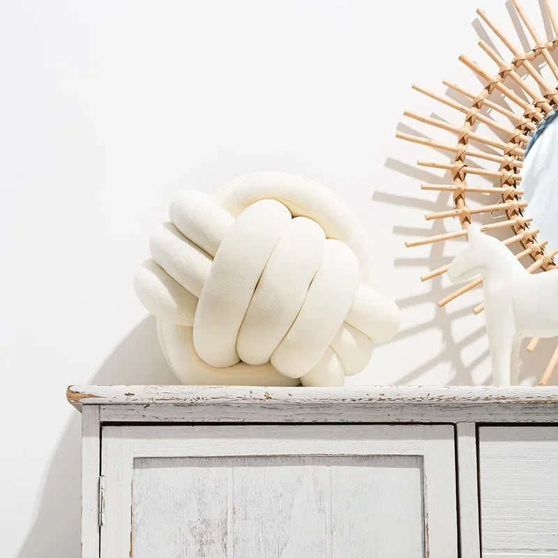 Scandinavian Velvet Knot Pillow