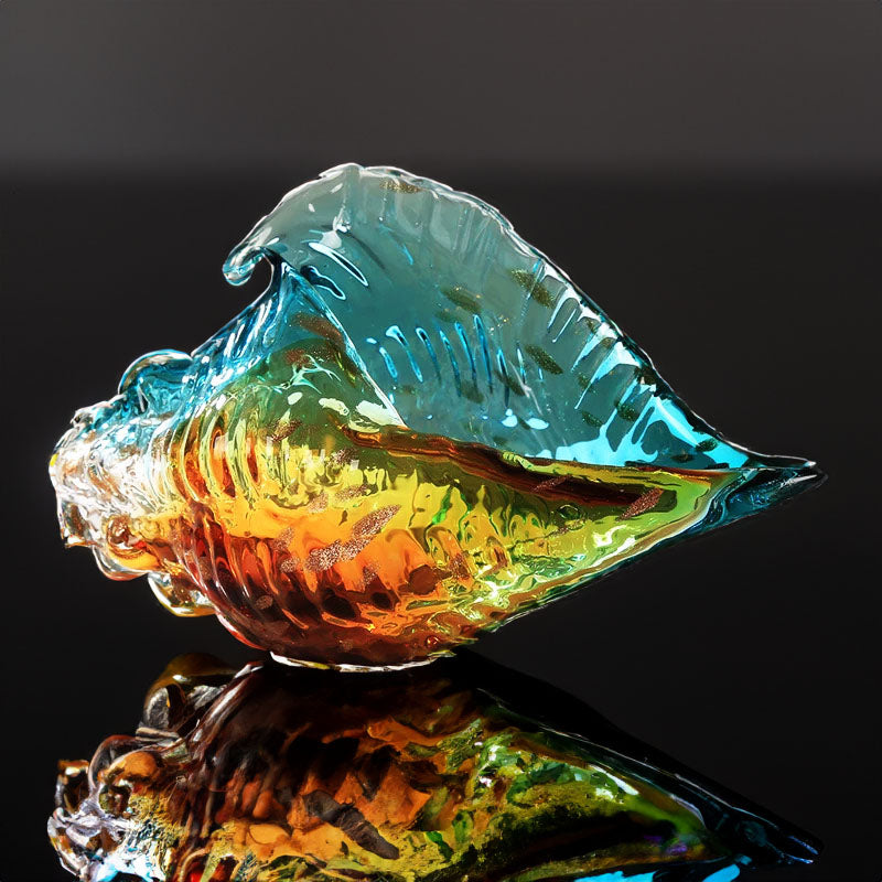 Hand Blown Glass Conch