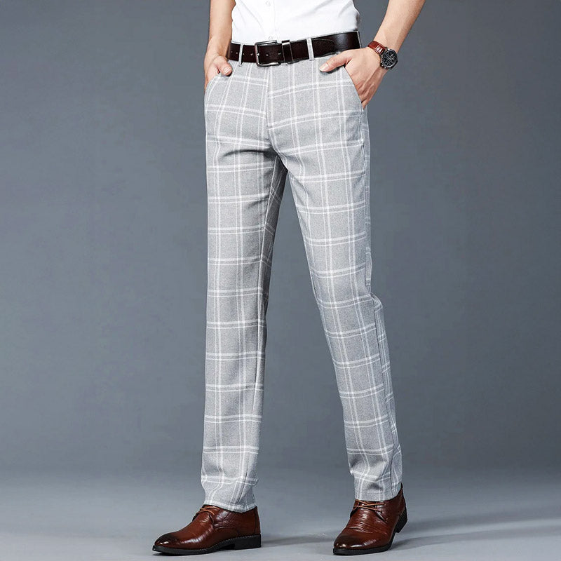 James Classic-Fit Stretch Plaid Suit Pant