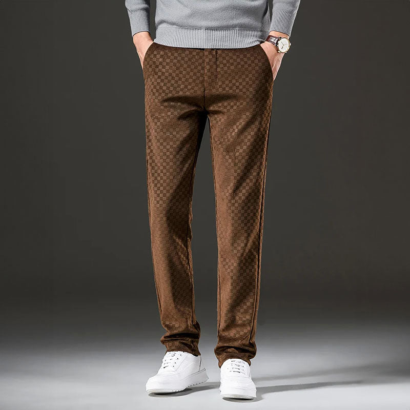 Dean Plaid Corduroy Stretch Pant