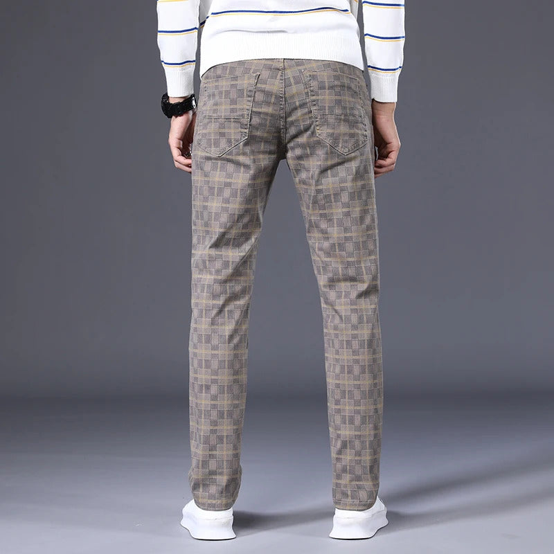 Henry Classic-Fit Stretch Plaid Suit Pants