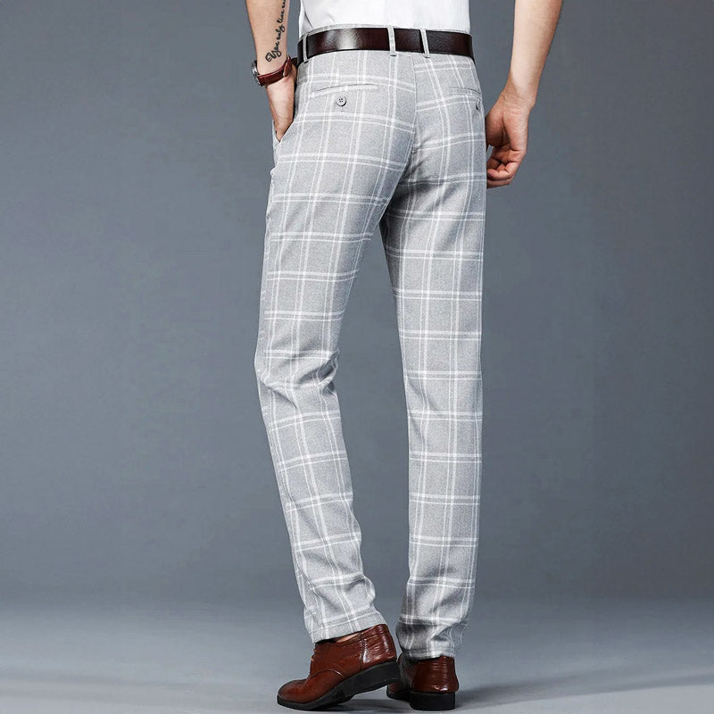 James Classic-Fit Stretch Plaid Suit Pant