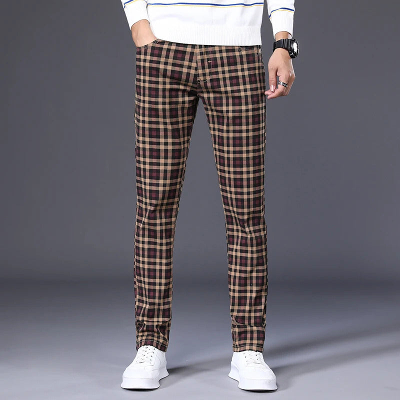 Henry Classic-Fit Stretch Plaid Suit Pants