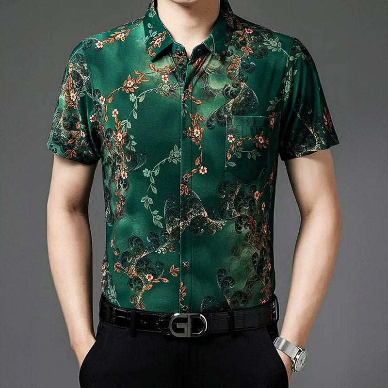 Andrei Fiori Laahana Collection - Short Sleeve Button-Up Shirt